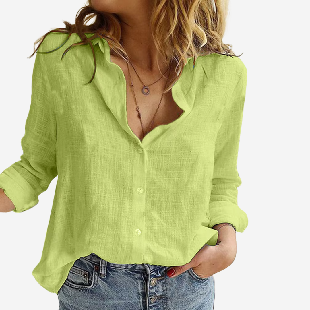 Linnen Blouse Dames Zomer | Vintage & Luchtig | Arlina