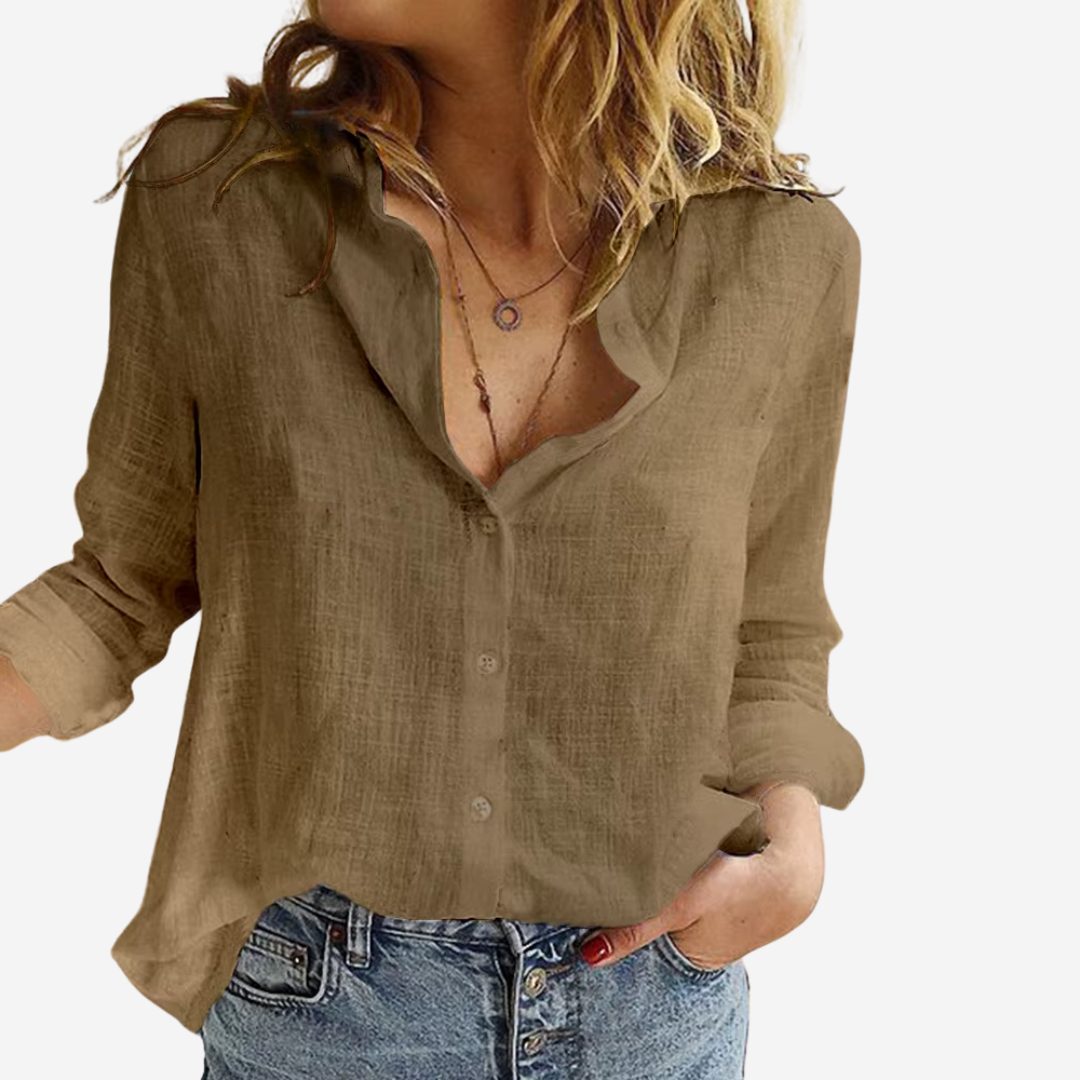 Linnen Blouse Dames Zomer | Vintage & Luchtig | Arlina