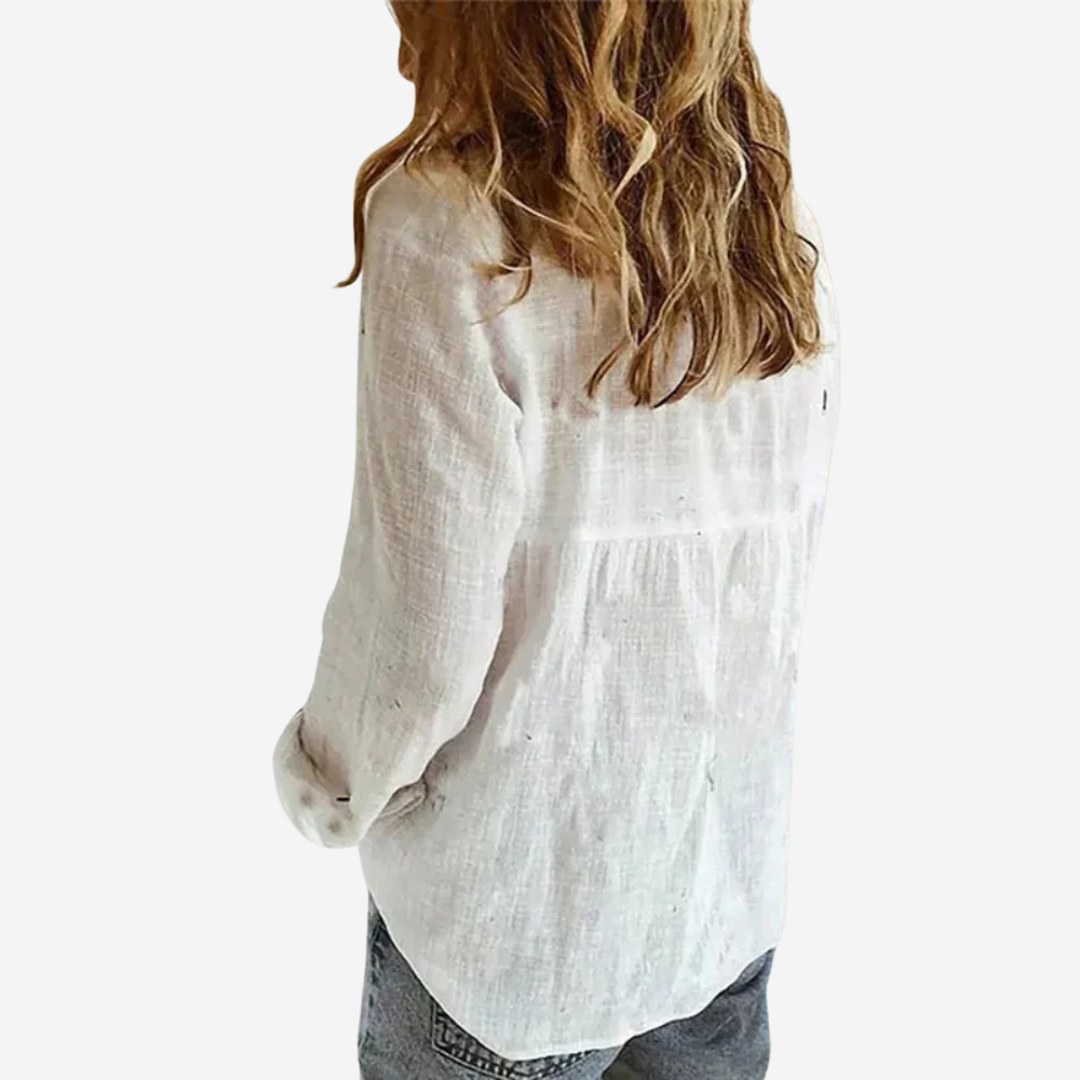 Linnen Blouse Dames Zomer | Vintage & Luchtig | Arlina